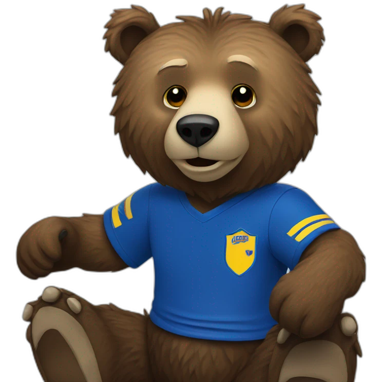 grizzly with Boca Juniors T-Shirt emoji