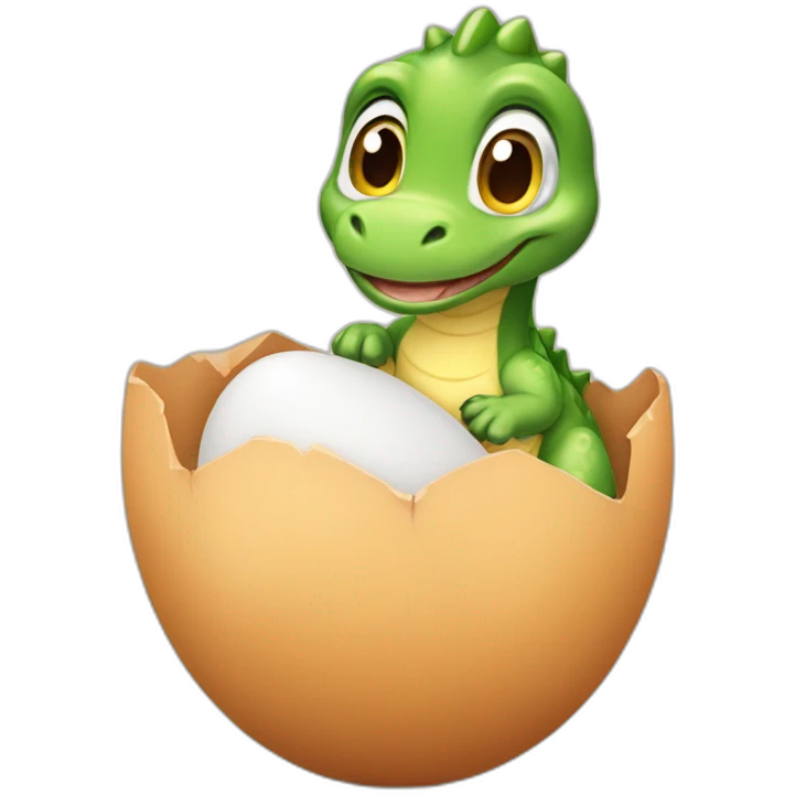 baby dinosaur in the egg emoji