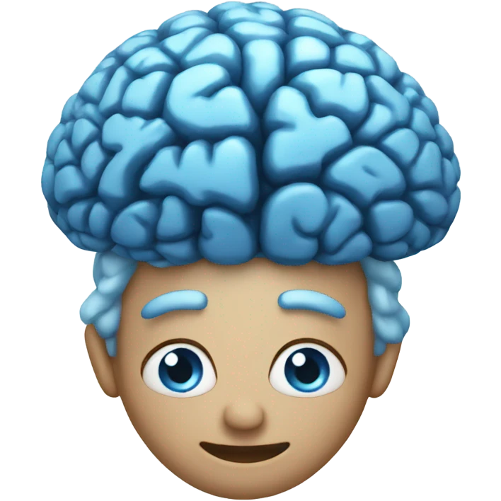 magic blue brain emoji