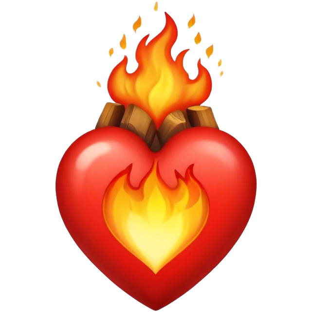 Coeur en feu  emoji