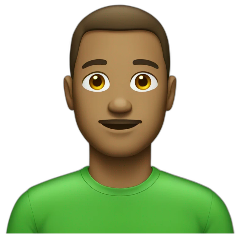 Man with green t-shirt emoji