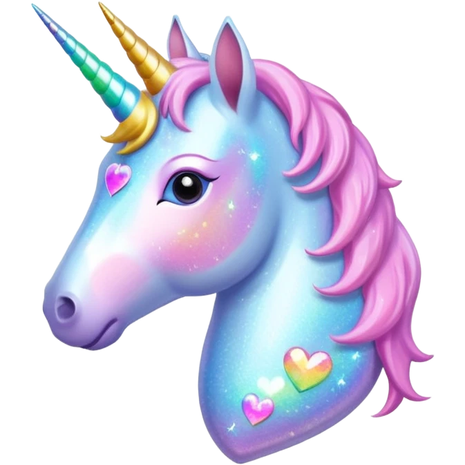 unicorn-themed heart emoji