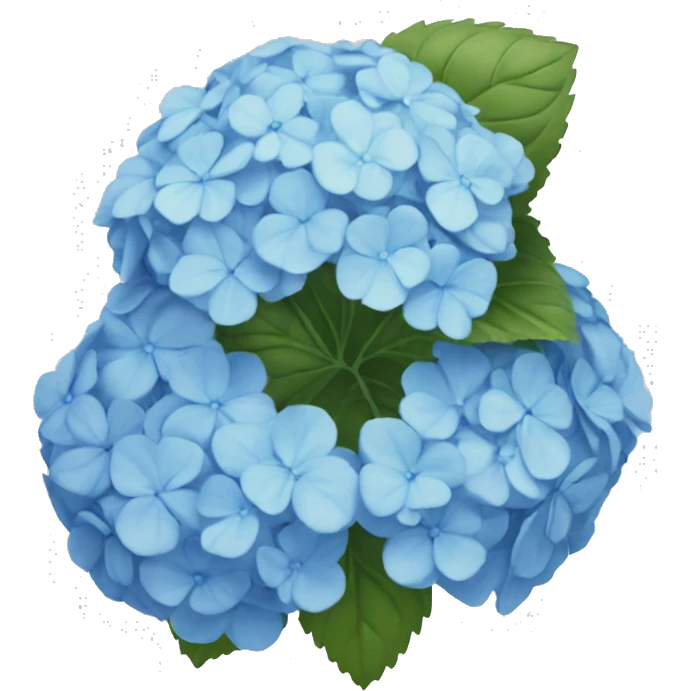 blue hydrangea emoji
