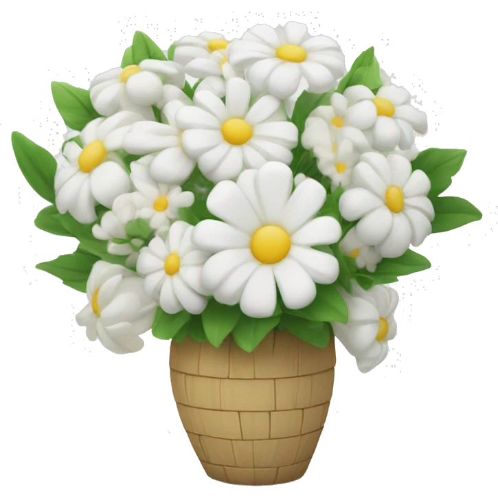 White Bouquet of flowers ￼ emoji