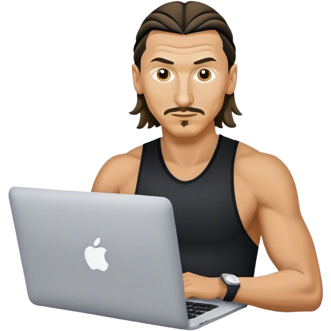 Ibrahimovic with macbook emoji