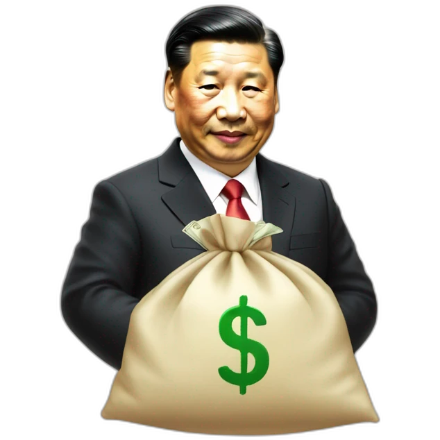 xi Jinping with money bag emoji