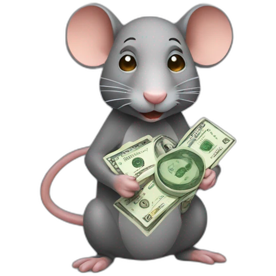a rat who counts his money emoji