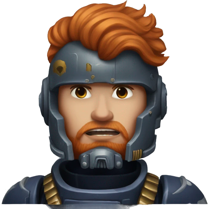 40K space marine ginger hair man emoji