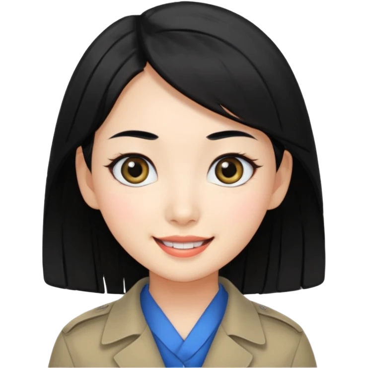 A big eye
Black-haired young Korean female guide emoji