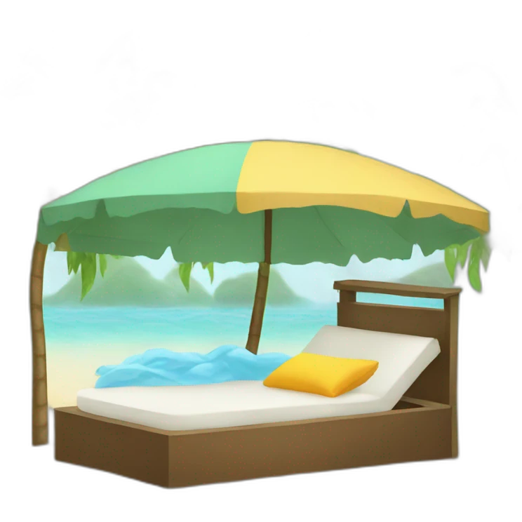beach bed emoji