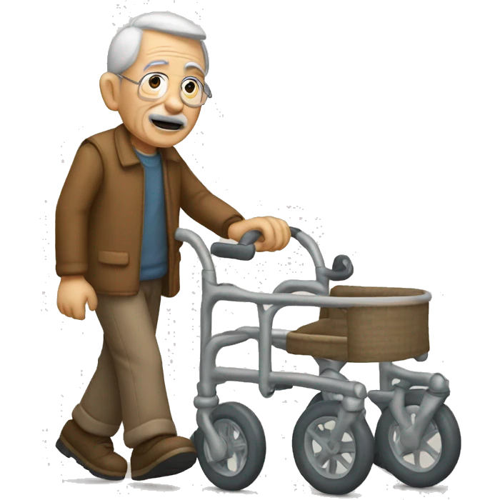 Old man with walker emoji