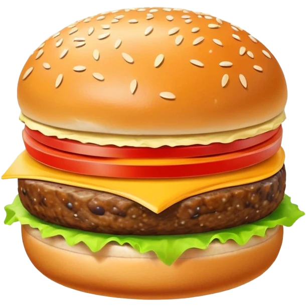 hamburger nucleus with electron orbits, atomic structure emoji