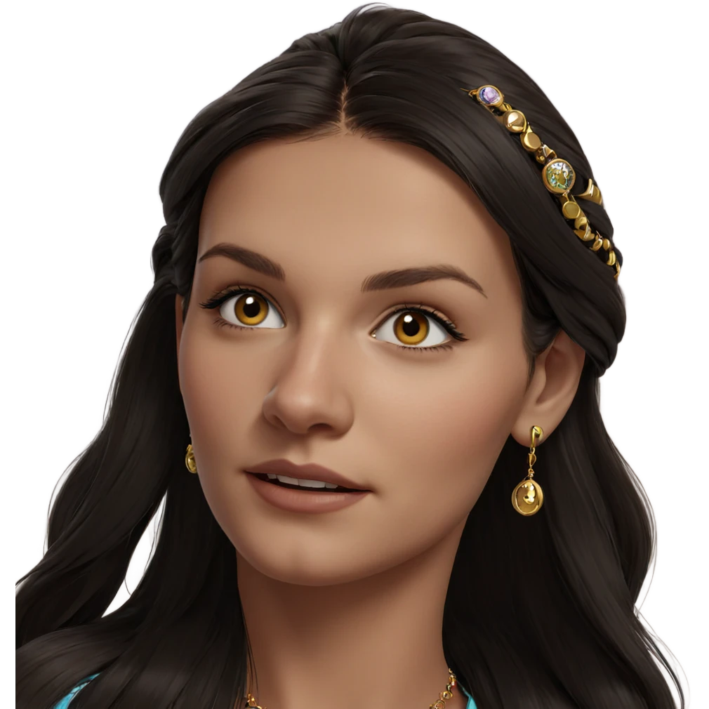 portrait of a girl with jewelry emoji