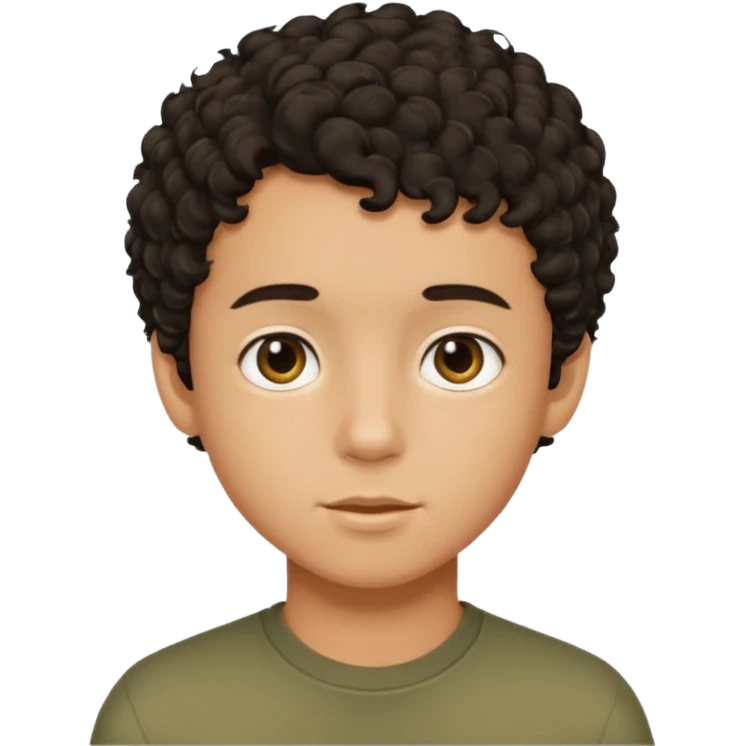 boy with dark short curly hair emoji