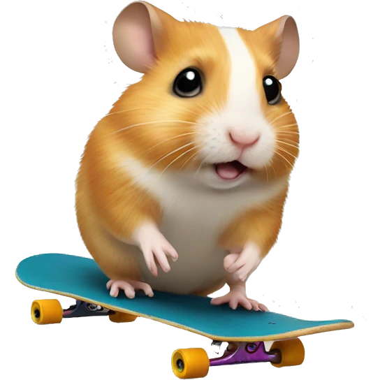 Hamster on skateboard emoji