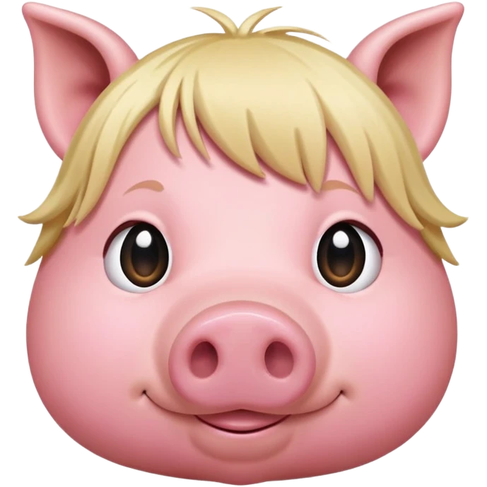 pig with blonde fringe emoji
