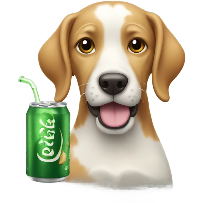 dog drinking ginger ale  emoji