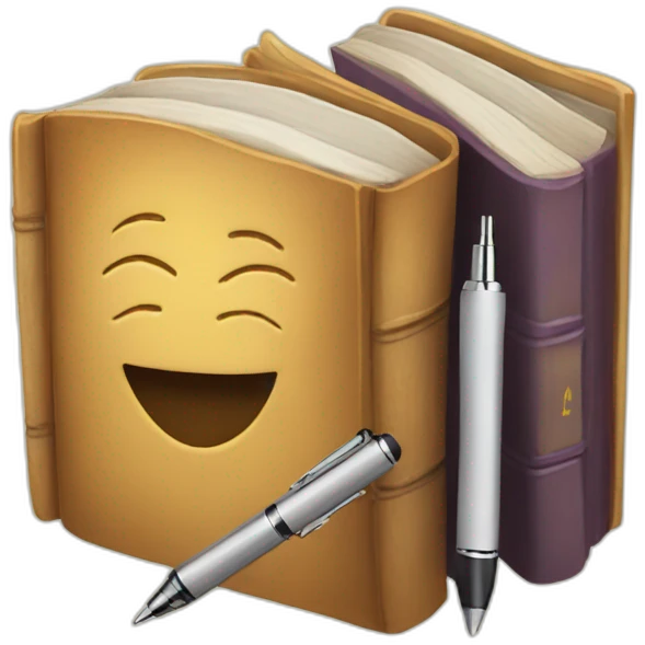 books and a pen emoji
