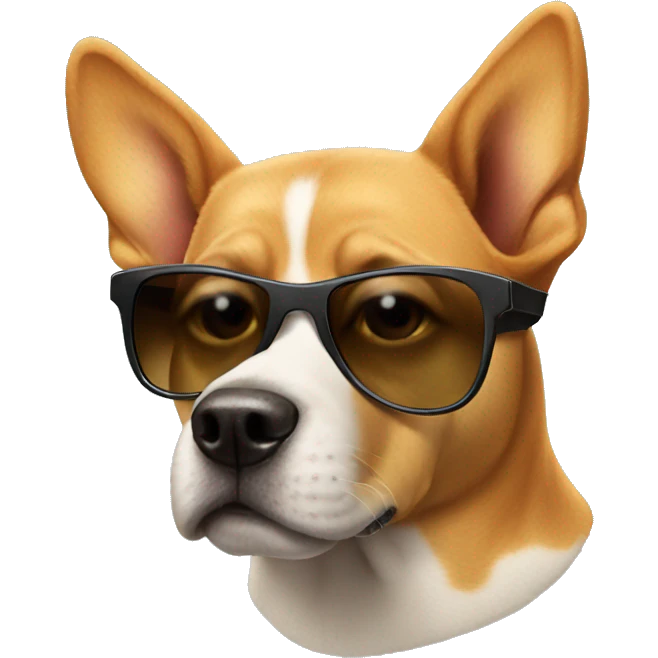 Dog wearing sunglasses  emoji