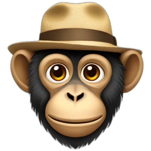 Monkey wiht a hat emoji