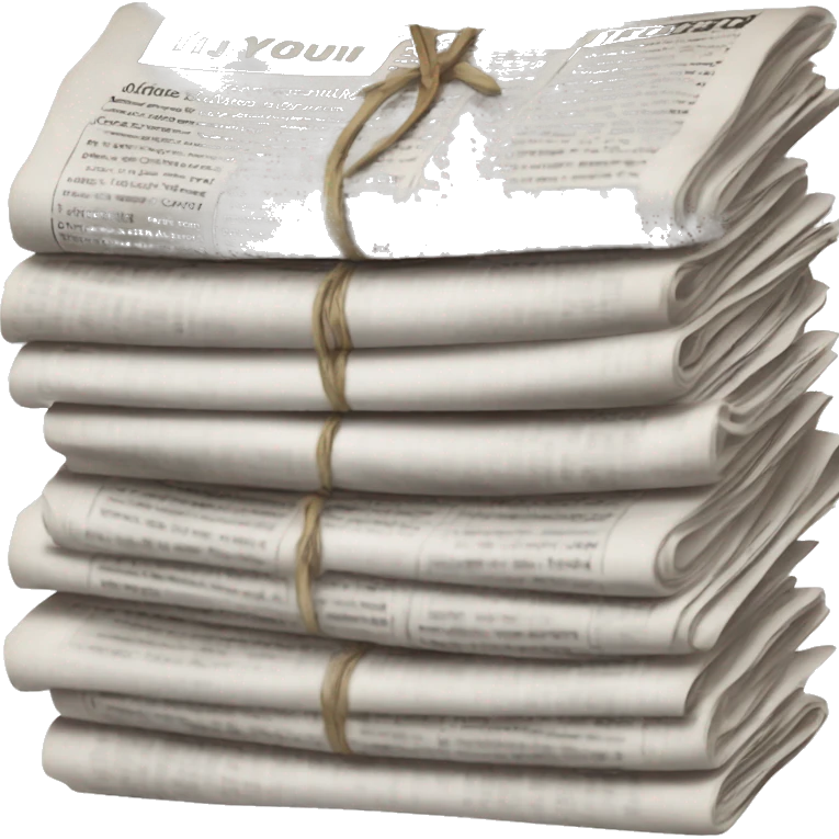 bundle of newspapers emoji
