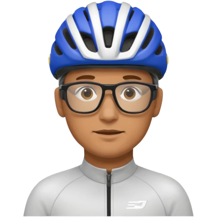 man wearing cycling helmet and glasses emoji