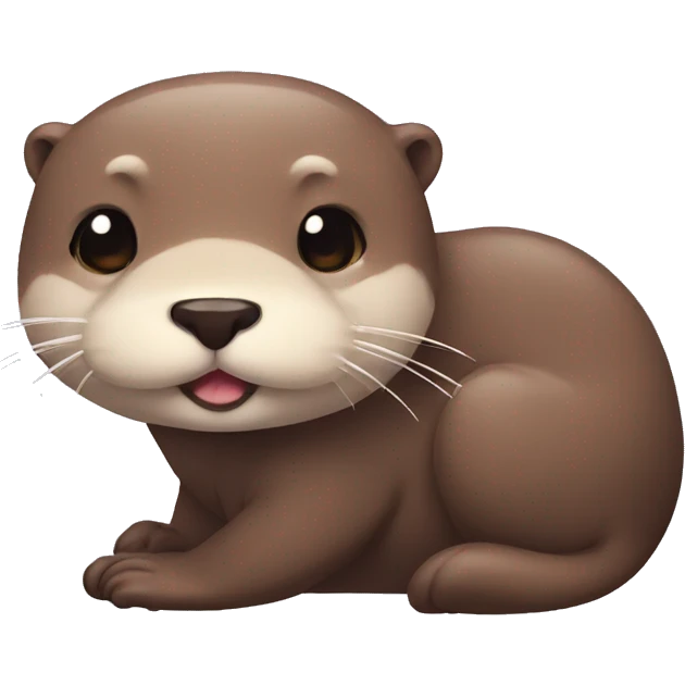 Otter muscle cute emoji