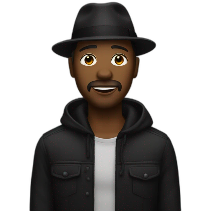 Chanteur noir emoji