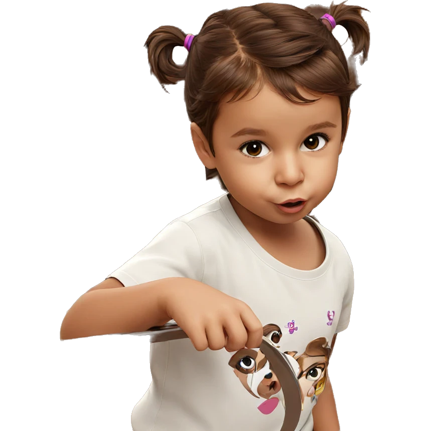 brown haired girl portrait emoji