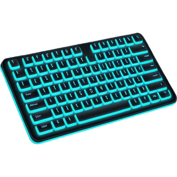 neon computer keyboard emoji