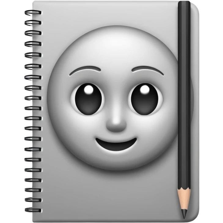 a pencil drawing in a notebook  emoji