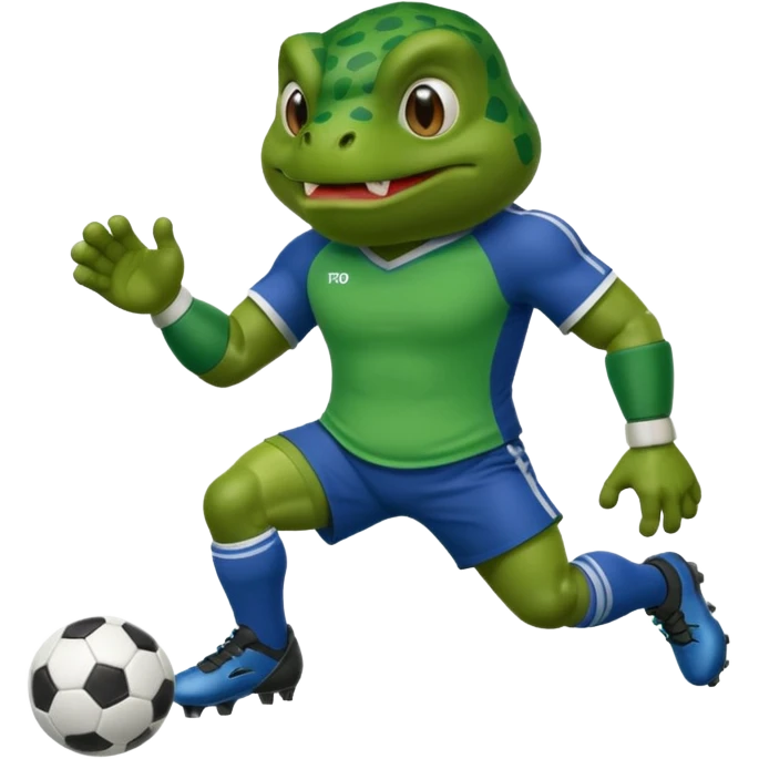 Bufo playing soccer emoji