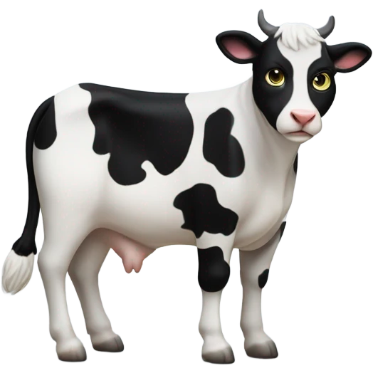 Cat with cow pattern emoji