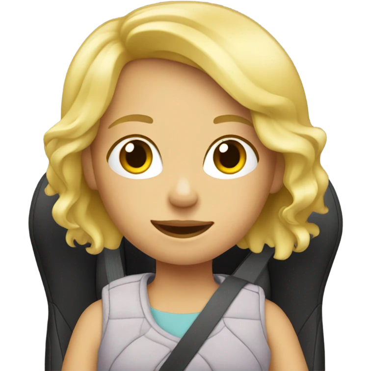 blonde girl in car interior emoji