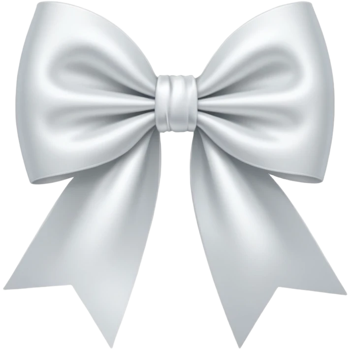 White bow on white bow emoji