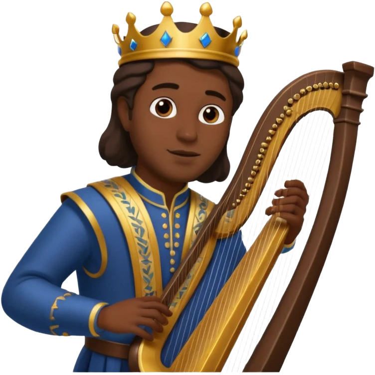 imagen del Rey David músico emoji