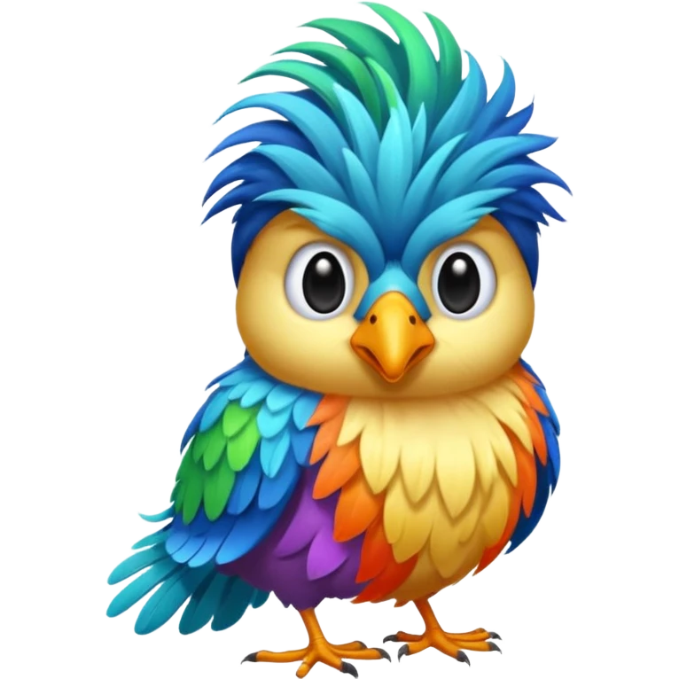 long haired bird emoji
