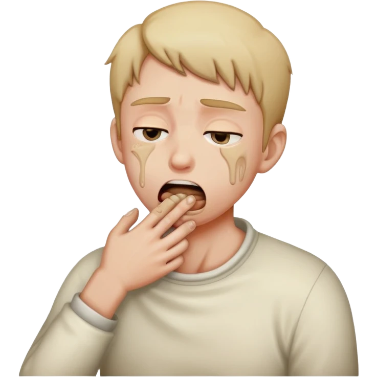 person choking themselves emoji