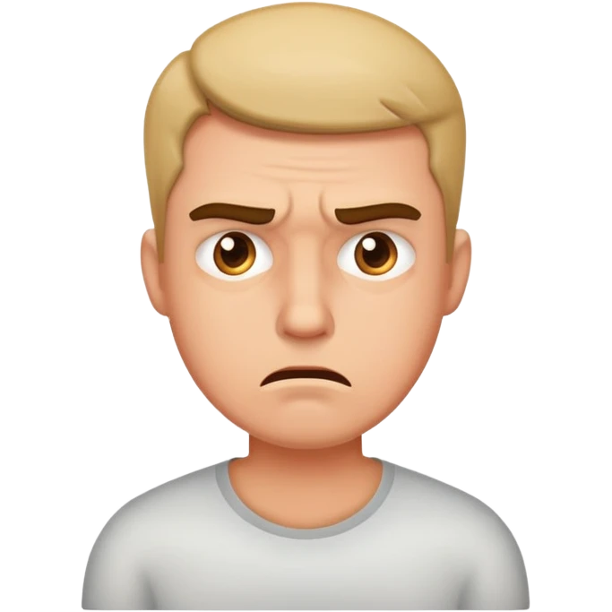 A man irritated  emoji