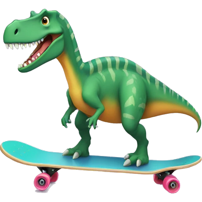 Spinosaurus on a skateboard  emoji