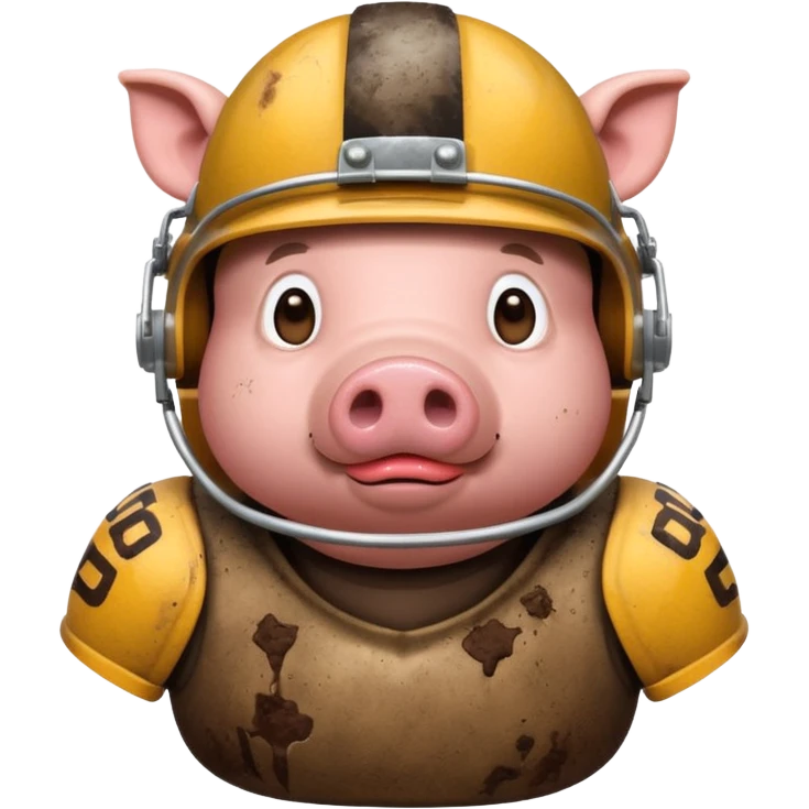 american football player pig with emoji