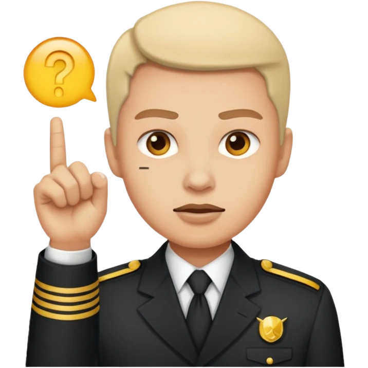 cute, authoritarian and controlling leader with a body giving orders bossy emoji