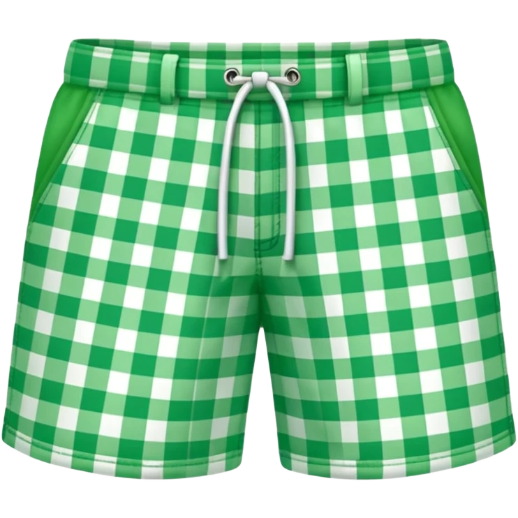 gingham green shorts emoji