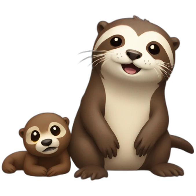 otter with a sloth emoji