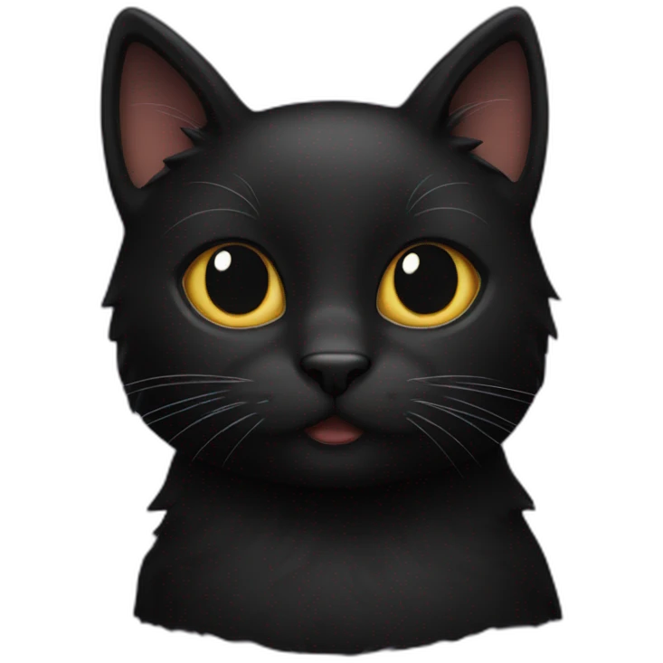 lucky black cat emoji