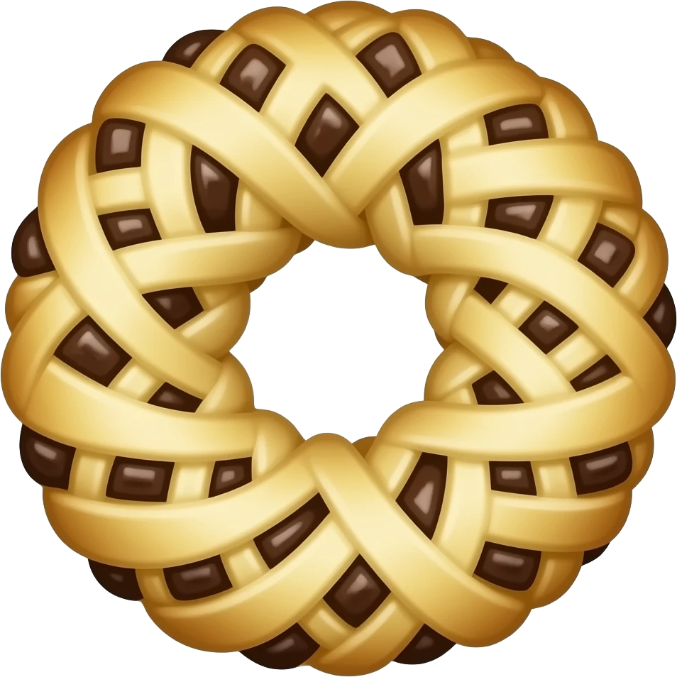 Make a pen ink flavoured round knafeh emoji