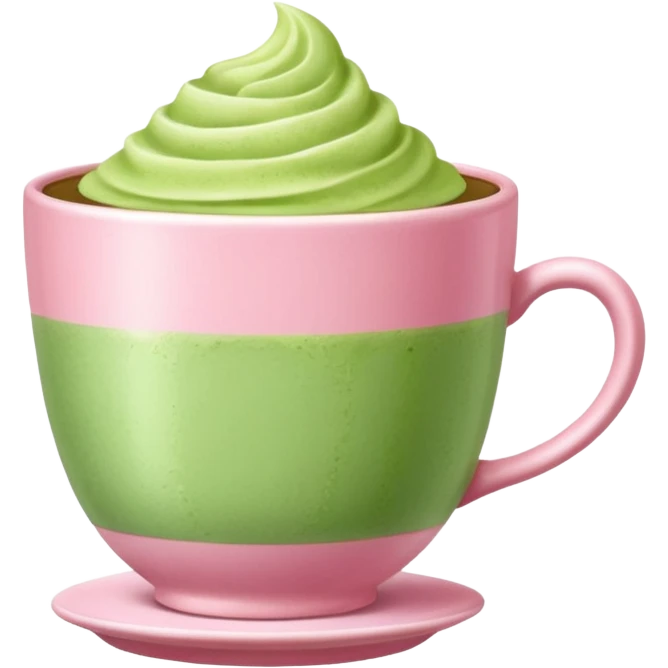 matcha in pink vintage cup emoji