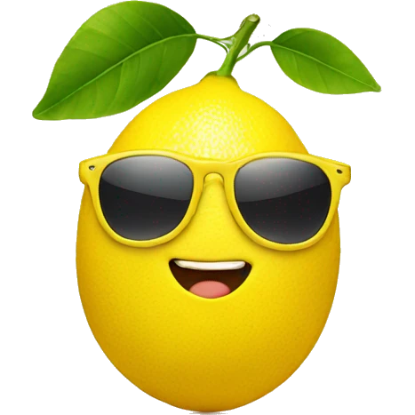 Lemon with sunglasses emoji