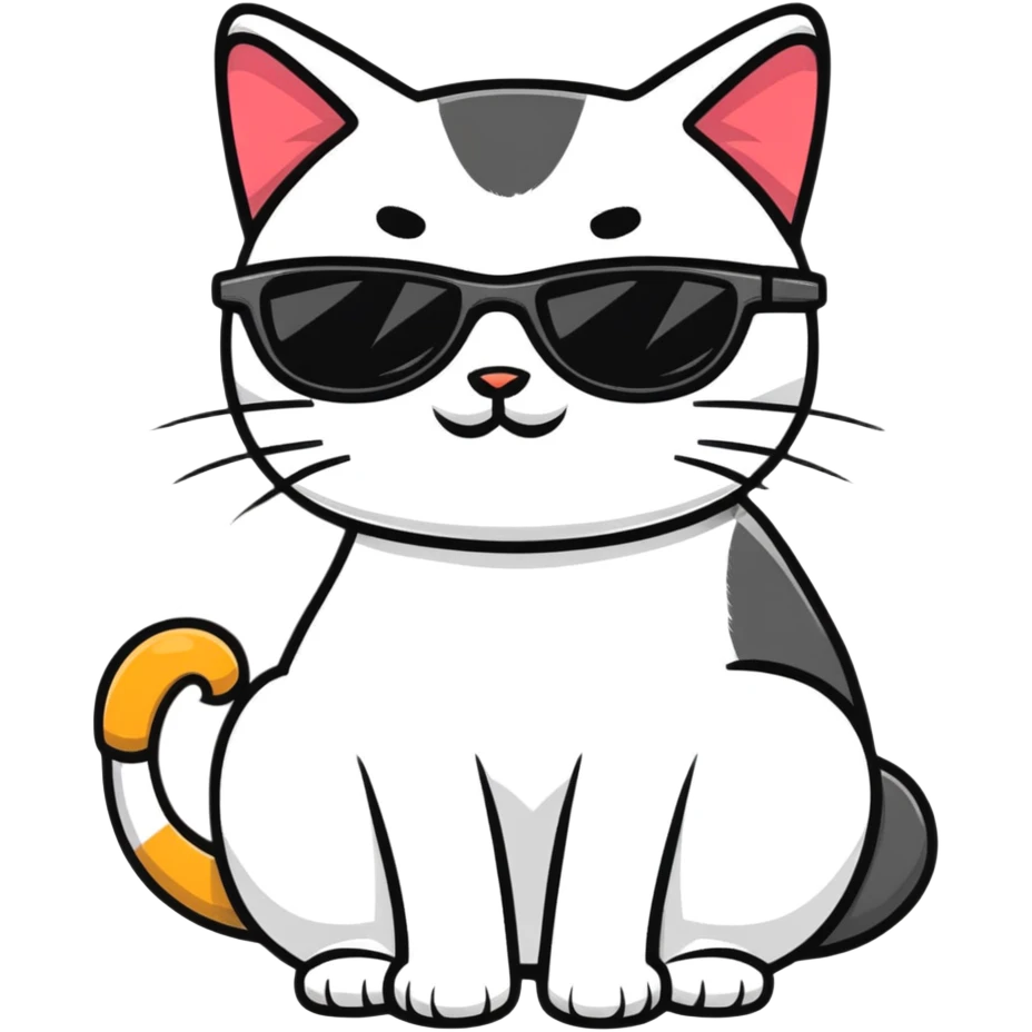 Cat with sunglasses emoji