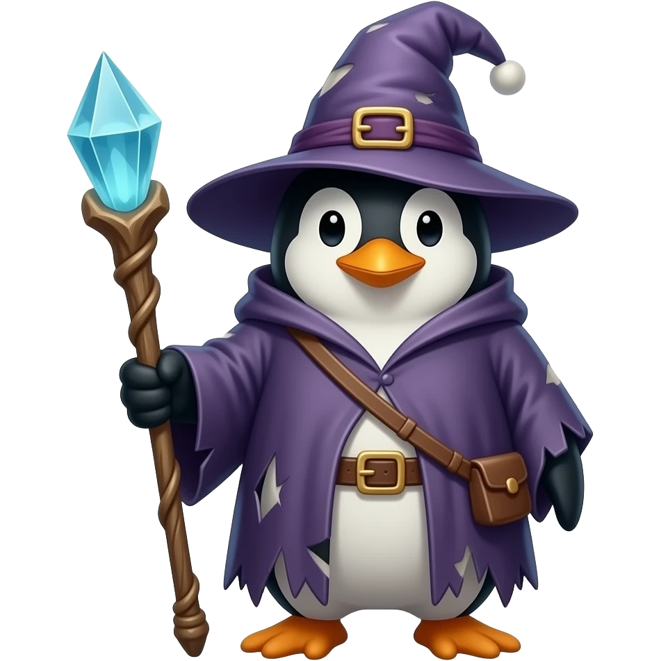 Penguin Wizard emoji